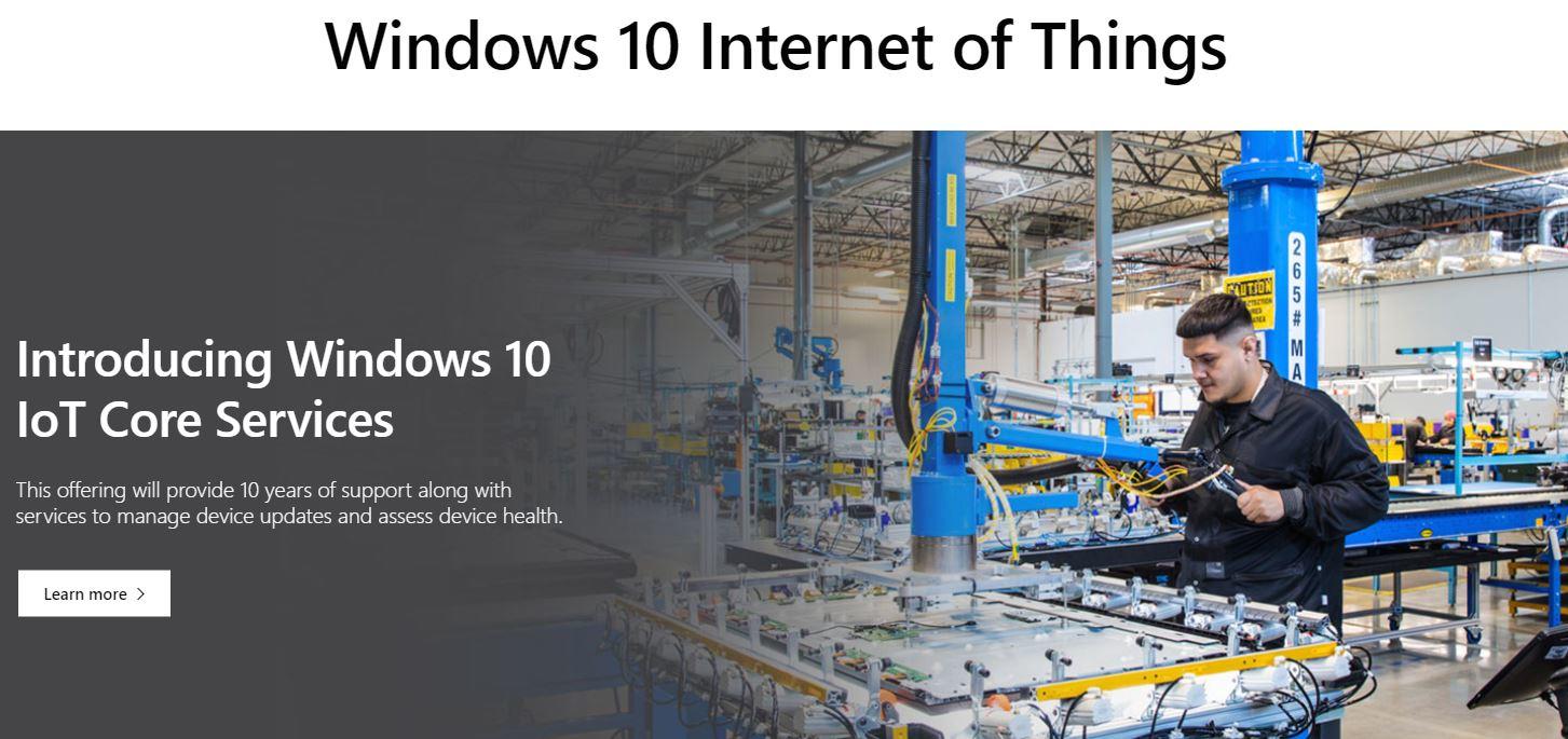 Windows 10 IoT in Industrial Environement