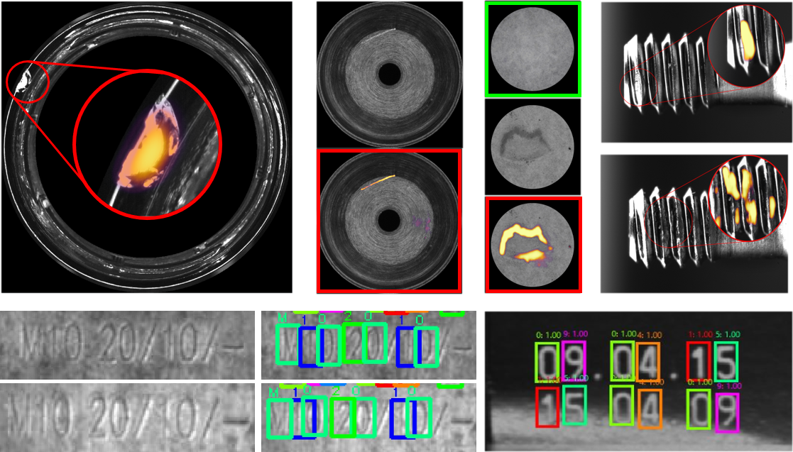 Deep Learning glass, metalic, screw Surface defect inspection and OCR reading