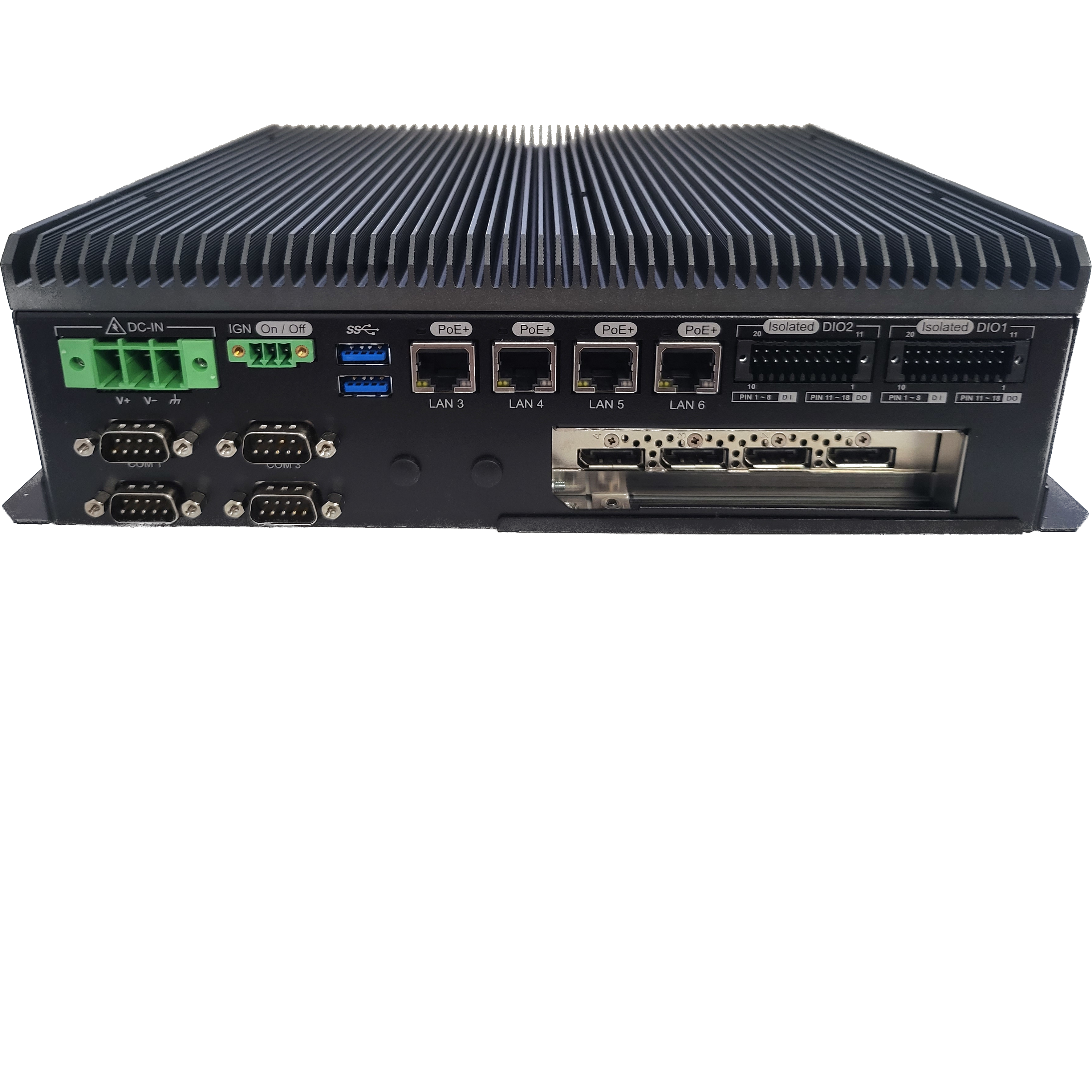 IVC5 Industrial Machine Vision Controller with 32 GPIOs with 4x PoE and 2x LAN