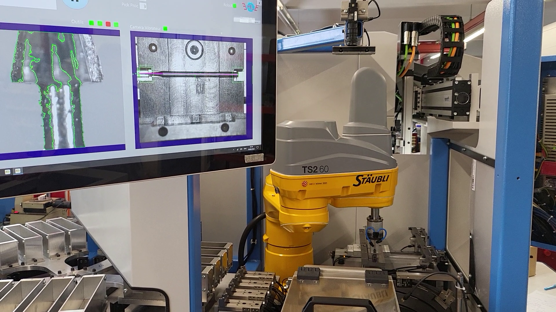 Robot guidé par vision avec inspection qualité automatisée