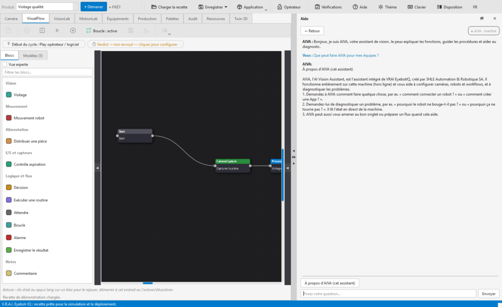 AIVA Assistent in VRAI-Eyebot-IQ
